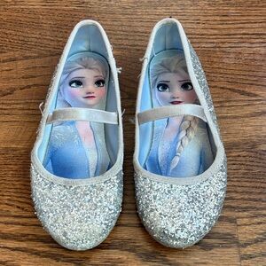 H&M Silver Glitter Elsa Character Ballet Flats